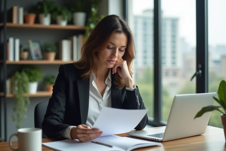 Femme d'affaires moyenne âge dans un bureau moderne