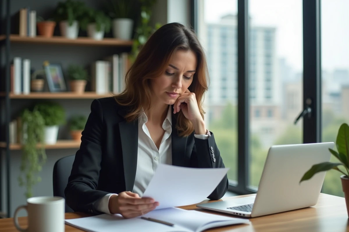 Femme d'affaires moyenne âge dans un bureau moderne