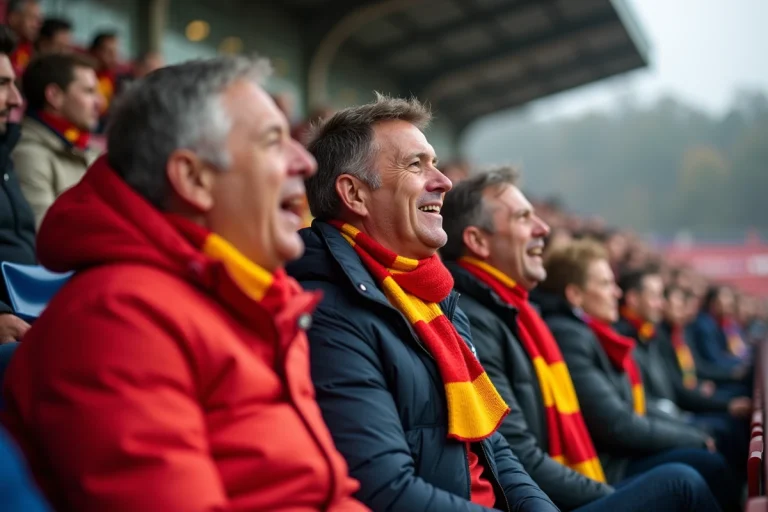 Supporters lens enjoues lors d un match au stade